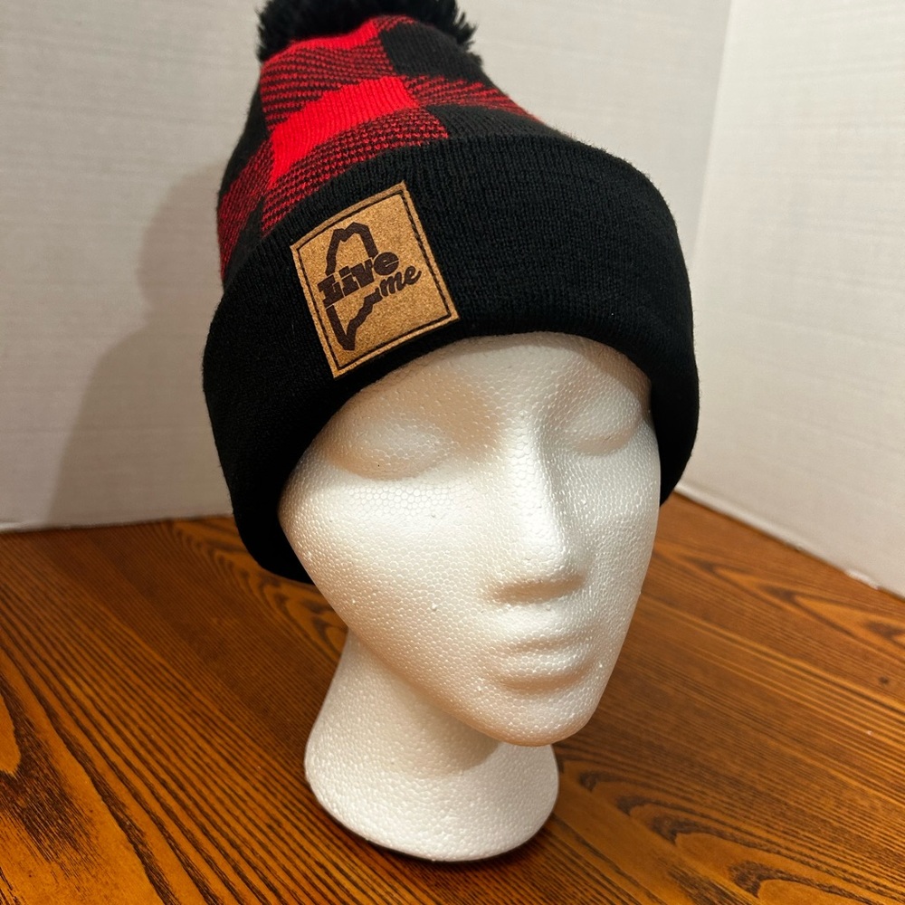 LiveMe Red and Black Plaid Beanie